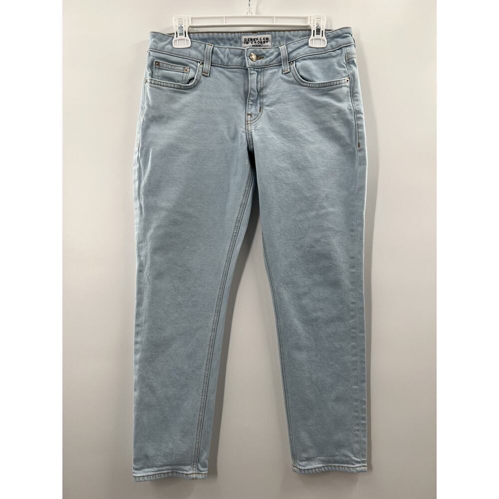 Derek Lam 10 Crosby Women’s Mila Mid Rise Girlfriend Light Wash Crop Jeans 27